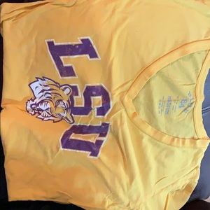 Blue 84 brand LSU T-shirt, capped sleeves